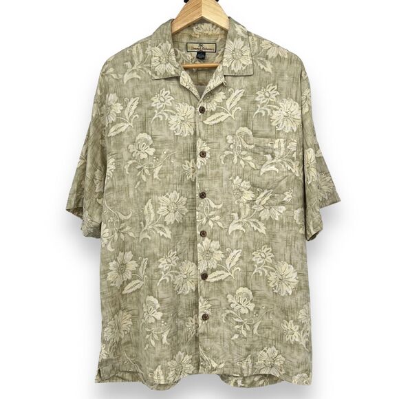 Tommy Bahama 100% Silk Short Sleeve Button Up Men's M Hawaiian Shirt - Picture 1 of 8